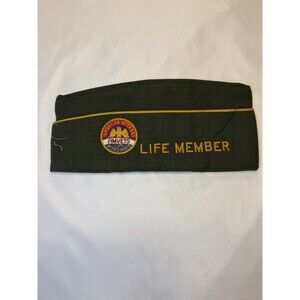 Amvets American Veterans Fraternal Order Life Member Garrison Cap 6 7/8